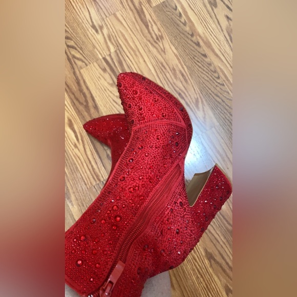 Rocket Red rhinestone bootie - Picture 4 of 6